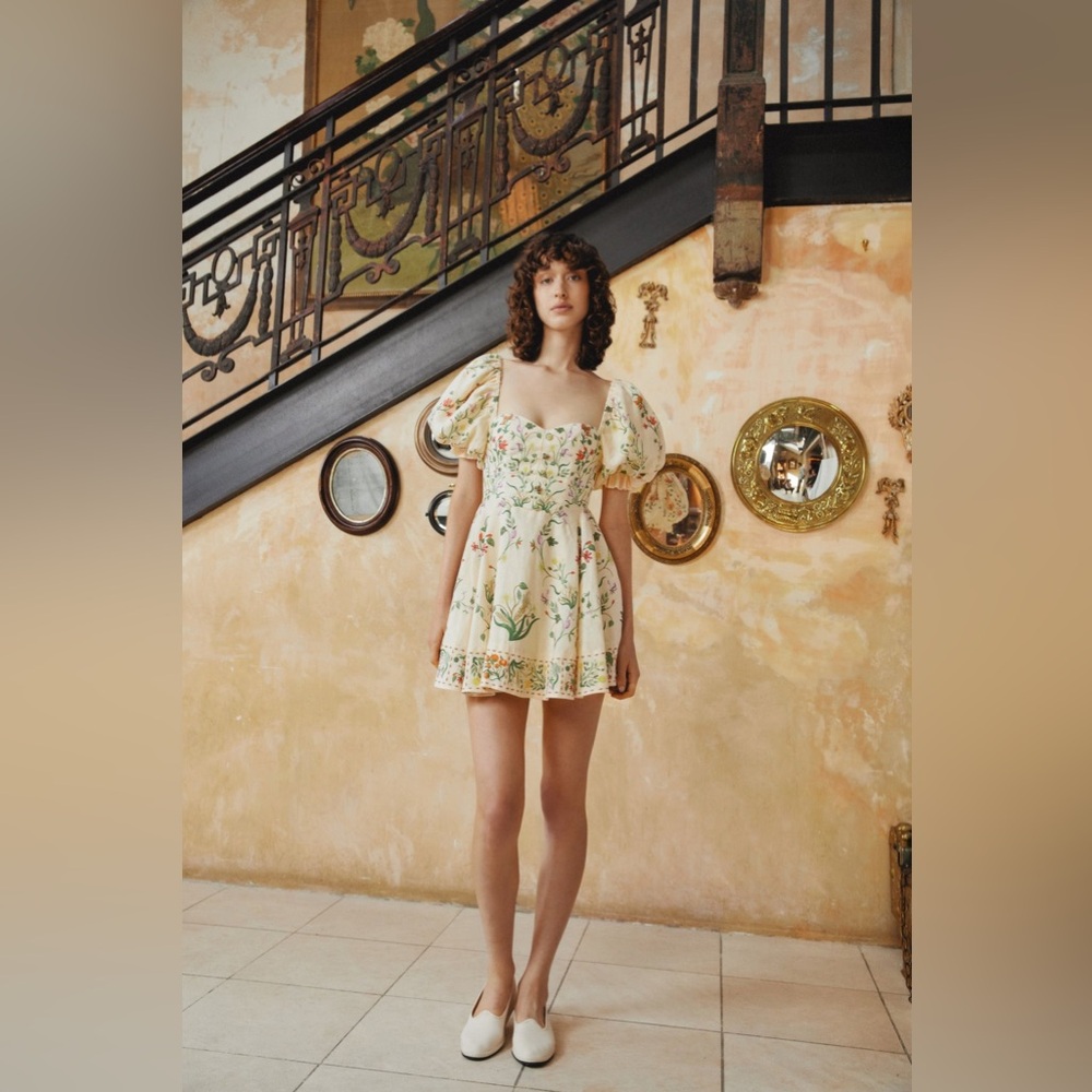 Agua Bendita Vuelo Cultiva Puff Sleeve Dress